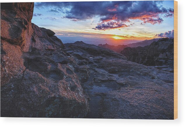 Tucson Wood Print featuring the photograph Windy Point Sunset by Chance Kafka