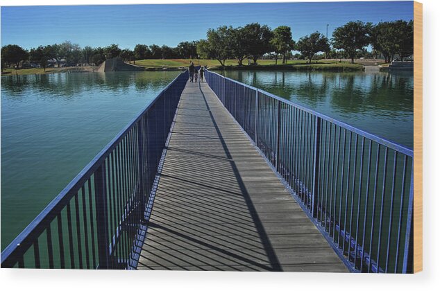 Bridge Wood Print featuring the photograph A Stroll Across the Pecos #1 by George Taylor