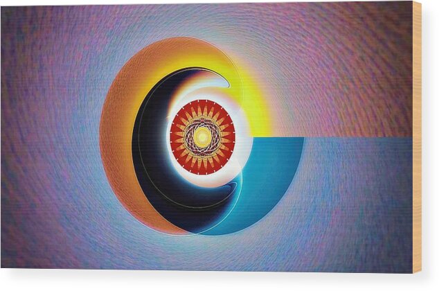 Sun Wood Print featuring the digital art Fundamental Form #1 by David Manlove