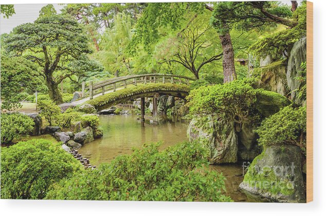 Gonaitei Wood Print featuring the photograph Gonaitei garden, Kyoto imperial palace by Lyl Dil Creations