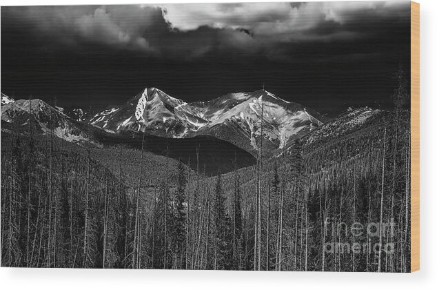 Black And White Landscape Wood Print featuring the photograph Stormy Weather #1 by Jim Garrison