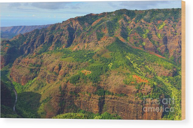 Usa Wood Print featuring the photograph Waimea Canyon - Kauai, Hawaii #1 by Henk Meijer Photography