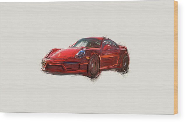 Porsche 911 Turbo Car Posters Illustration Prints Wall Art for