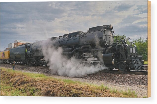 Big Boy #4014 Steam Locomotive Wood Print featuring the photograph Big Boy #4014 Steam Locomotive #4 by Robert Bellomy