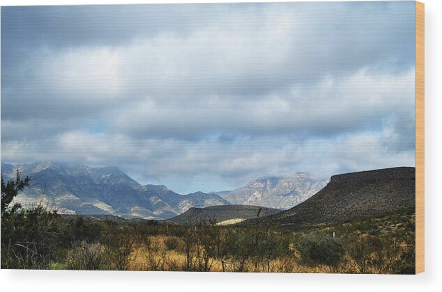 Guadalupe Wood Print featuring the photograph Guadalupe Mountains #4 by George Taylor