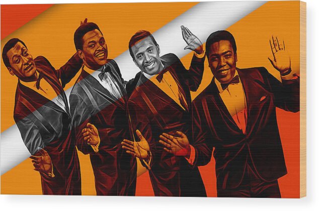 The Four Tops Wood Print featuring the mixed media The Four Tops Collection #4 by Marvin Blaine