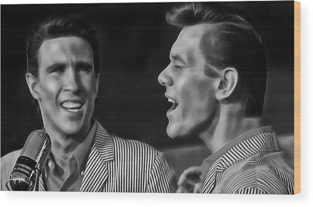 Righteous Brothers Wood Print featuring the mixed media Righteous Brothers Collection #5 by Marvin Blaine
