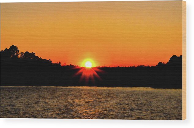 Lake Wood Print featuring the photograph A Baldwin County Airport Sunsetting by Ed Williams