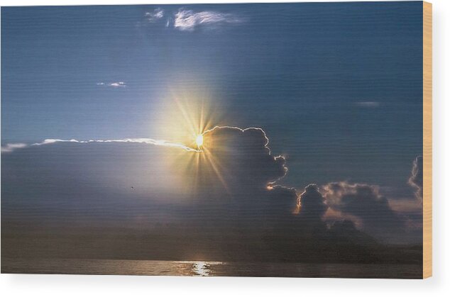 Jekyll Island Wood Print featuring the photograph A Starry Cloudy Sunrise by Ed Williams