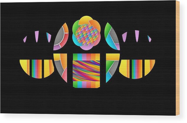 Abstract Wood Print featuring the digital art Abstraction by Nancy Ayanna Wyatt