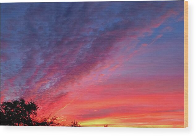 Sunset Wood Print featuring the photograph All My Favorite Colors by Gena Herro