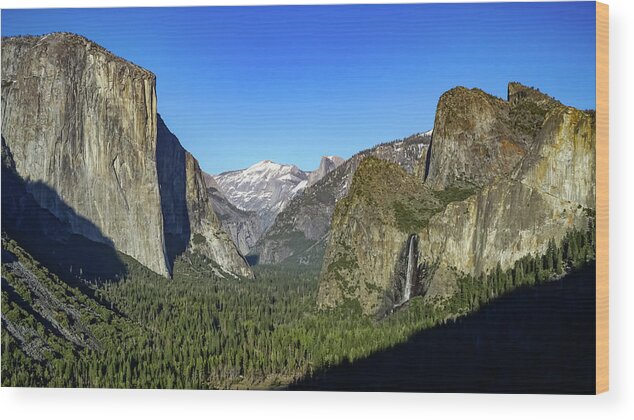 Yosemite Valley Wood Print featuring the photograph Yosemite Valley Artist Point Vista by Brett Harvey