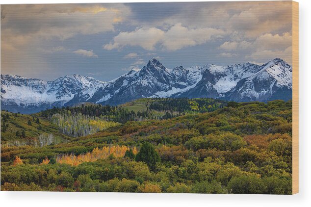 Mount Sneffels Wood Print featuring the photograph Autumn at the Dallas Divide by Kevin Schwalbe