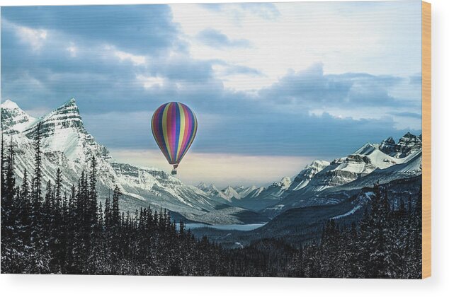  Wood Print featuring the photograph Ballooning Over the Rockies by G Lamar Yancy