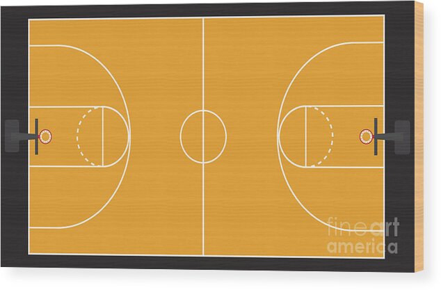 Basketball Court Digital Art by College Mascot Designs - Fine Art America