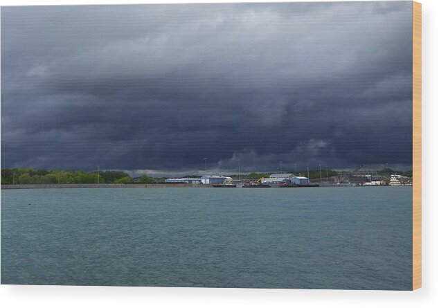 Weather Wood Print featuring the photograph Beyond the Lake by Ally White