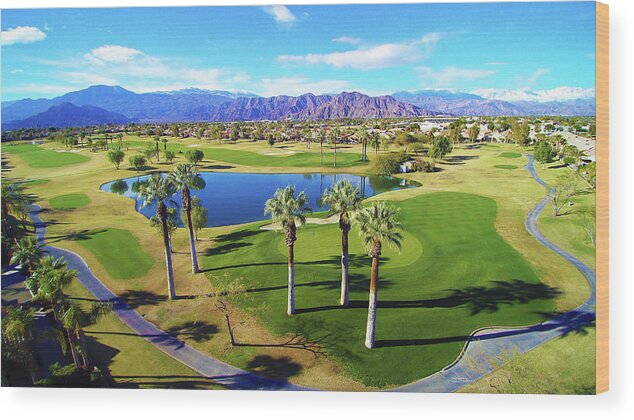 Golf Wood Print featuring the photograph Big Rock Golf Course 17th Green by Chris Casas