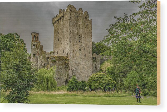 Piper Wood Print featuring the photograph Blarney Castle by Marcy Wielfaert