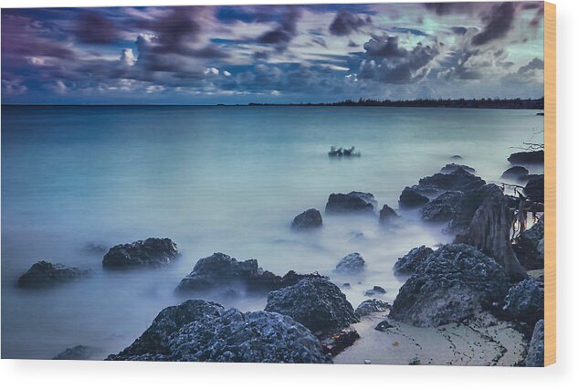 Skylight Wood Print featuring the photograph Blue Sunset by Montez Kerr