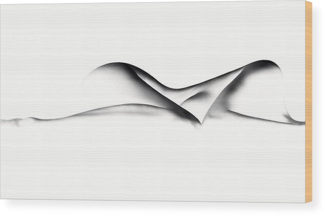 Abstract Wood Print featuring the photograph Bodyscape by Marianna Mills