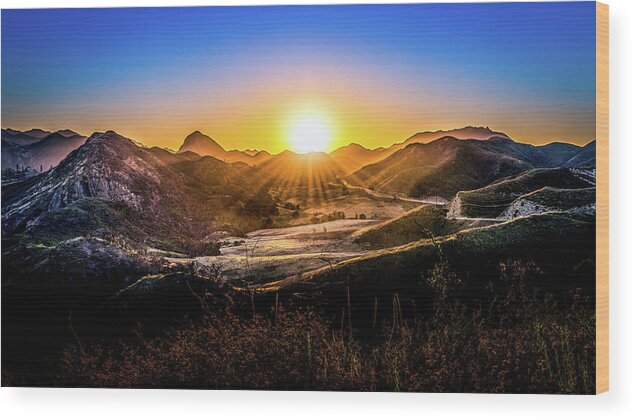 California Wood Print featuring the photograph Calabasas Sunset by Dee Potter