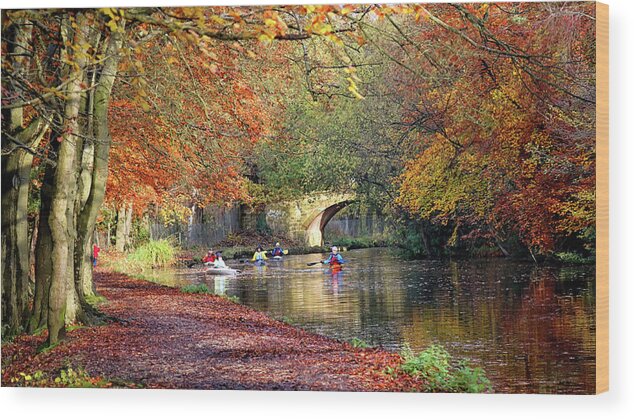 Autumn Wood Print featuring the photograph Canoeing by Shirley Mitchell