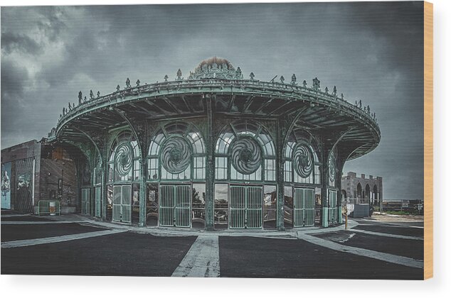 Nj Shore Photography Wood Print featuring the photograph Carousel Building - Asbury Park by Steve Stanger