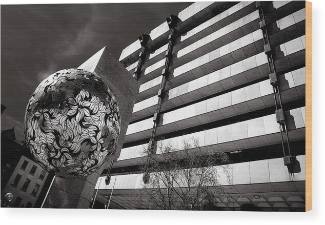 Ireland Wood Print featuring the photograph Central Bank Building, Dublin by Sublime Ireland