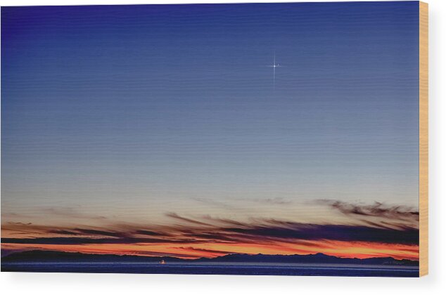 Dec 21 Winter Solstice Wood Print featuring the photograph Christmas Star, Christmas Miracle by John A Rodriguez