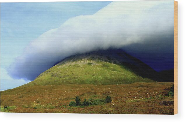 Cloud Cap - Skye Wood Print featuring the photograph Cloud Cap - Skye, Scotland by Gene Taylor