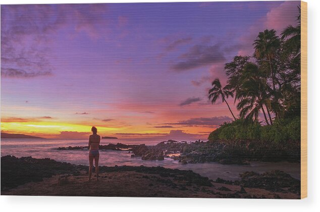 Sunset Wood Print featuring the photograph Day's end by Robert Miller