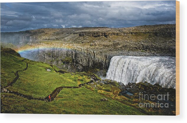 Dettifoss Wood Print featuring the photograph Detti-Bow by Neil Shapiro