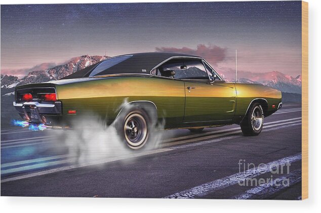 Dodge Wood Print featuring the photograph Dodge Charger by Action