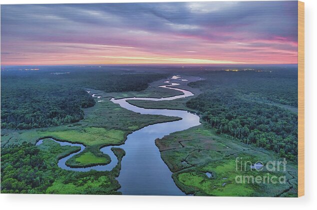 River Wood Print featuring the photograph Early Morning Meanders by Sean Mills