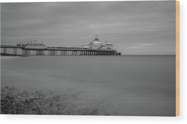 Eastbourne Wood Print featuring the photograph Eastbourne Pier by Andrew Lalchan