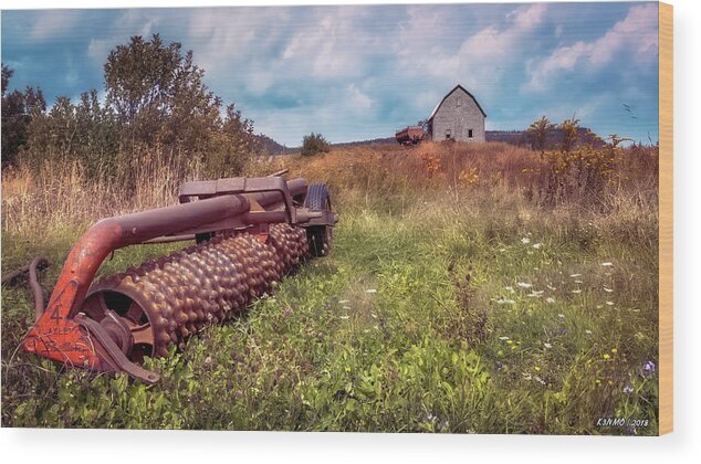 2018 Wood Print featuring the photograph Farm in Blomidon by Ken Morris