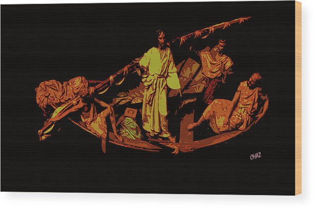 Bible Wood Print featuring the painting Fishermen by CHAZ Daugherty