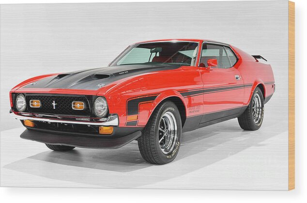 Ford Wood Print featuring the photograph Ford Mach 1 by Action