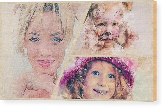 Girls Wood Print featuring the photograph Girls to Women by Nancy Ayanna Wyatt