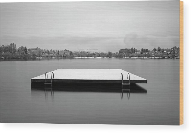 Seattle Wood Print featuring the photograph Green lake Diving Platform by William Dunigan