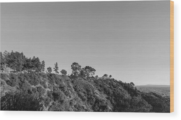 Griffith Observatory Wood Print featuring the photograph Griffith Observatory Facing South by Jera Sky