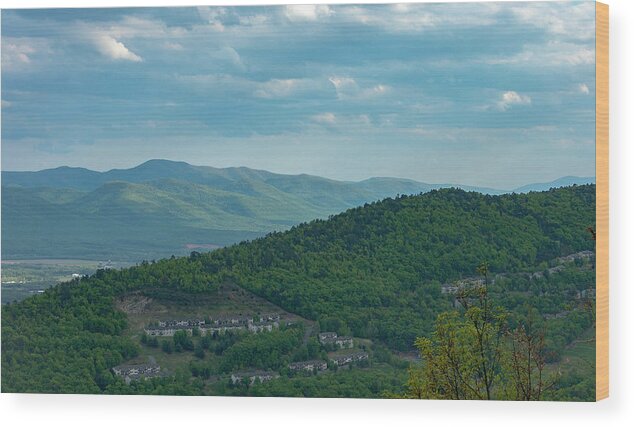 Clouds Wood Print featuring the photograph Hills of Massanutten by Cathy Harper