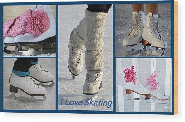 Ice Skates Wood Print featuring the photograph Ice Skates by Nancy Ayanna Wyatt