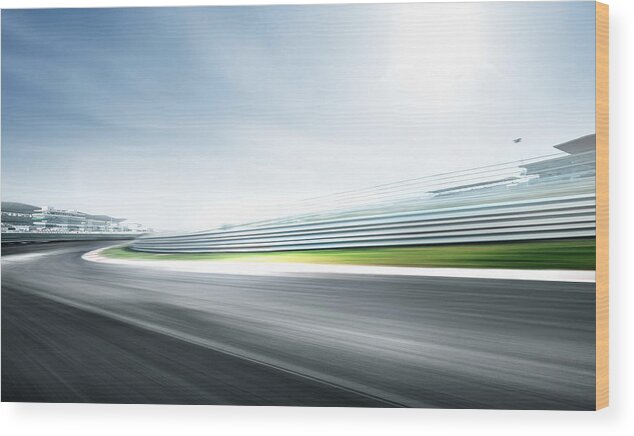 Blurred Motion Wood Print featuring the photograph Illustrated sports Track by Aaron Foster