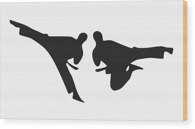 Karate Wood Print featuring the digital art Karate Is An Art by Nancy Ayanna Wyatt