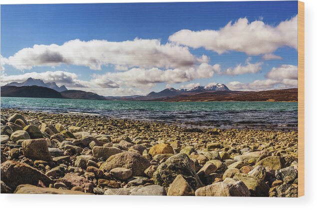 Scotland; Scottish Wood Print featuring the photograph Kyle of Tongue by Martyn Boyd