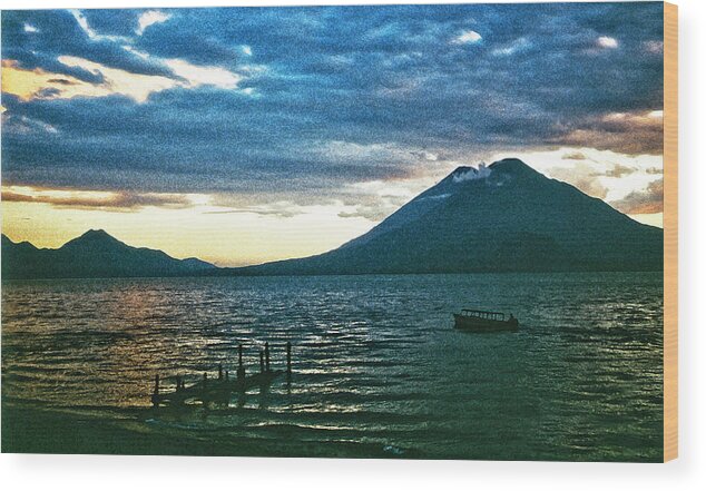Lake Atitlan Guatemala Wood Print featuring the photograph Lake Atitlan Guatemala by Neil Pankler