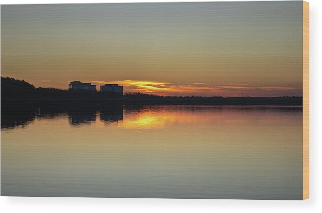 Sunset Wood Print featuring the photograph Lake Crabtree Sunset by Rick Nelson