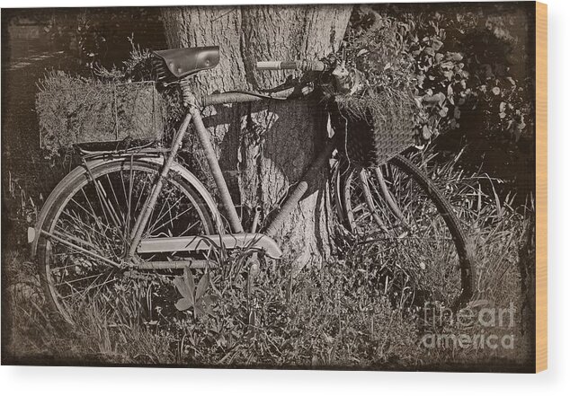 Bicycle Wood Print featuring the photograph Lean On Me by Kimberly Furey