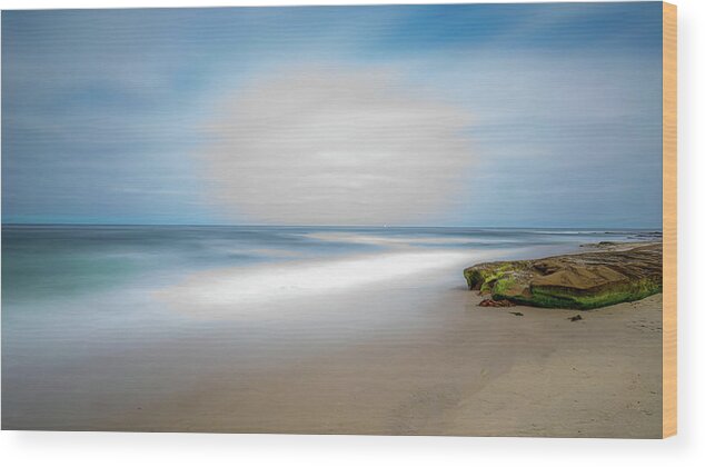 Beach Wood Print featuring the photograph Line in the Sand by Peter Tellone
